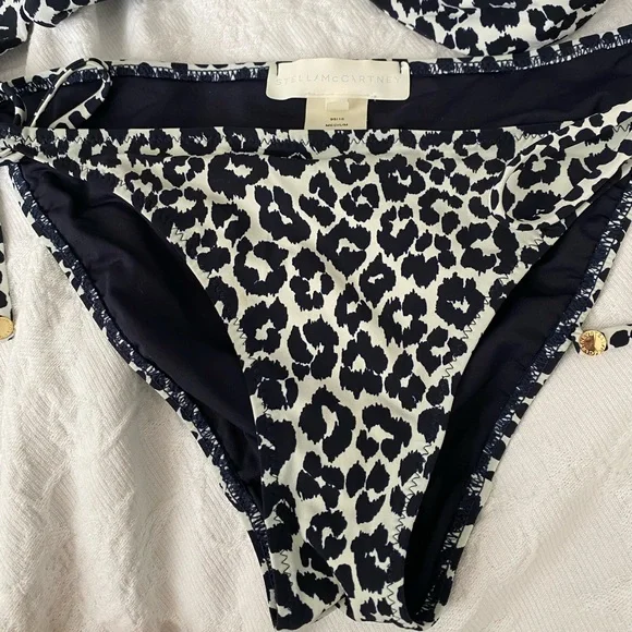 STELLA McCartney Leopard Wrap bikini top two piece swim, Sz M, NWOT - Picture 5 of 7